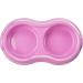 Trixie Light Weight Version Plastic Double Bowl for Cat 200 ml Assorted Colors 1 Count (Pack of 1) - Buy Online on GoSupps.com