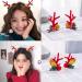 3 Pairs Christmas Reindeer Hair Clip Christmas Hair Accessories for Girls Cutie Festive Hair Clips Hairpins Hair Bow Classic Christmas Element for Christmas Party - Buy Online on GoSupps.com