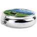 Grass and Cows Portable Metal Pill Box - Round Mini 3-Compartment Organizer for Travel | Ideal for Small Pills - Buy Online on GoSupps.com
