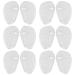 Forefoot cushion Bale cushion insholstery forefoot soft high heels deposits Reusable shoe inserts gel midfoot cushion for pain and pressure relief for women men 6 pair/12PCs (B) Transparent