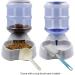 Zcaukya Automatic Cat Feeder & Water Dispenser Set - 1 Gal x 2 Gravity Dog Water Fountain & Pet Food Feeder (Grey) - Buy Online on GoSupps.com