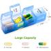 Buy Sukuos Weekly Pill Organizer - 4 Times a Day Large 7 Day Pill Box with PU Leather Case for Vitamins & Supplements | International Shipping Available - Buy Online on GoSupps.com