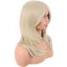 MapofBeauty 20 Inch Long Layered Blonde Synthetic Shoulder Length Wig with Bangs - Ideal for Daily Wear or Parties - Buy Online on GoSupps.com