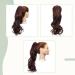 18 Curly Wavy Wine Red Claw On Ponytail Extension | Synthetic Hairpiece - Buy Online on GoSupps.com