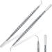 Chumia 2 Pieces Eyelash Lift Perm Tool Lash Separator Tint Tool Stainless Steel Metal Lash Lift Rods Tool for Eyelash Eyebrow Perming Tinting Curling Extensions Supplies (Silver)