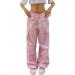 Parachute Pants Y2K Women Cargo Pants - Vintage Baggy Track Pants & 90s E-Girl Streetwear - XL Rosa - Buy Online on GoSupps.com