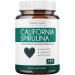 California Spirulina Capsules (NON-GMO) 120 Vegetarian Capsules 500mg - Blue Green Algae Superfood from Spirulina Powder - Grown in California - Gluten Free & Non-irradiated - No Tablets