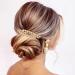 Bohend Rhinestone Hair Comb Crystal Pearl Hairpieces Wedding Hair Accessories Jewelry for Women and Girls (Champagne) - Buy Online on GoSupps.com