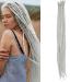 30 inches 20 strands/pack of synthetic dreadlocks extensions 0.8cm crocheted braided hair soft dreads one-sided dreadlocks reggae hip-hop hippie style 30inch-a color 61#