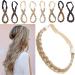SEGO Extensions Hair band Braid Braids Hair Extension Adjustable Headband Elastic Stretch Hair Part Beauty Accessories For Women Honeyblond & Bleich Blond S-1.5cm (0.6 ") -27G