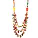 Kesyoo Bohemian multi -layer necklace coconut pearls colorful pearl pendant necklace women women gift sommer party hawaii laua party jewelry random color