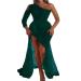 Hanxiulin women dress party dress sequin dress ladies long -sleeved festive dress dress dresses sexy dresses evening dress wrap dress green 3xl