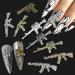 3D Metal Gun Nail Charms - Luxury Alloy Weapon Nail Charms for Nails - 10pcs/set - Buy Online on GoSupps.com
