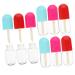 SHERCHPRY 9 pi ces Tubes Gloss L vres Vides Transparents Miniatures pour DIY Compact Rechargeables Conteneurs Brillants pour Cosm tiques Couleur Al atoire Couleur Al atoire