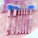 7PCS Glitter Quicksand Makeup Brush Set - Pink Cosmetic Brushes for Foundation Powder Blush & Eyeshadow with Case | International Shipping Available - Buy Online on GoSupps.com