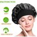 BIZBUY 3 Pack Satin Bonnet Hair Bonnet for Sleeping Night Hair Sleeping Caps with Wide Elastic Band Silk Bonnet is Suitable for Long Straight and Curly Hair. Black+Red+Purple - Buy Online on GoSupps.com