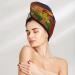 Hair Towel Wrap - Quick Drying Towel Turban with Button | Fall Village Scenery Design - Buy Online on GoSupps.com