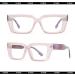 Shop Retro Square Glasses for Men & Women | Anti Blue Light Eyeglasses | Clear Lens Black Frame Purple | 51mm Fashion Frames - Buy Online on GoSupps.com
