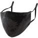 Yimidear Bling Sequin Adult Mouth Protection Mask - Reusable Washable Dust Mask with 2 Active Coal Filters for Running & Cycling - Black - Buy Online on GoSupps.com
