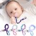 Pacifier Clips for Boys and Girls - Hand-Made Braided Soothie Leash - 4 Pack in Gray, Yellow, White, Blue - Buy Online on GoSupps.com