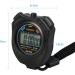 Vicloon Digital Sports Stopwatch Timer Large LCD Stainless Steel Ideal for Football Basketball Running Swimming & Fitness (Black) - Buy Online on GoSupps.com