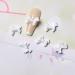 cdar Nail Ornament Vivid DIY Design Gloss Nail Art Decorations Glitter Bow Drill for Female White - Buy Online on GoSupps.com