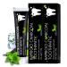 2 Pack activated carbon toothpaste tooth whereabouts without fluoride tooth cleaning bleaching teeth teeth whitening tooth paste white teeth tooth bleaching bamboo coal toothpaste white teeth 105g