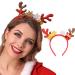 Unicra Christmas Headband Elk Deer Antlers Headband Gift Animal Horns Headwear Snowflake Hair Piece Halloween Hair Accessories