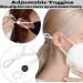 200PCS Elastic Cord Lock Switch for Draw Cord Mask Adjuster - Silicone Round Cord Stopper - Adjustable Buckle - Mask Supplier - White and Black - Buy Online on GoSupps.com