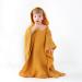 Premium 100% Cotton Musselin Kids Bath Poncho | Super Absorbent Hooded Towel for Babies & Children (64x60cm Orange) - Buy Online on GoSupps.com