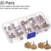 HARFINGTON High Heel Replacement Tips Kit - 20 Pairs U Shaped Protectors for 8-12mm Heels - Durable Beige Cap Dowels for Shoe Repair - Buy Online on GoSupps.com