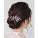 Zoestar Bride Wedding Hair Comb Crystal Leaf Headpiece Rhinestone Beaded Hair Accessories for Women and Girls (Silver) - Buy Online on GoSupps.com