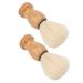 Razor Brush with Wooden Handle - Long-Lasting Synthetic Beard Foam Brush | Skin-Friendly Facial Care | 2-Piece Set - Buy Online on GoSupps.com