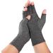 VITTO Anti-Arthritis Gloves Women & Men - Compression Gloves for Arthritis Pain Relief Carpal Tunnel Injuries - Fingerless Gloves for Women & Fingerless Gloves for Men (Small Grey) Grey S