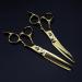 Hair Cutting Scissors Shears 6 Inch Professional JP 440c Steel All Gold Hair Scissors Haircut Thinning Barber Cutting Shears Hairdresser Scissors Set - Buy Online on GoSupps.com