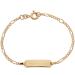 Schmuck-Pur 333/- yellow gold baby bracelet baptism bracelet with engraving 12 cm/14 cm adjustable