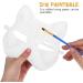 HOLIDYOYO Cat Mask - Unpainted White Therian Masks for DIY Halloween | Half Face Fox Masks | International Shipping Available - Buy Online on GoSupps.com