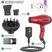 1875W Professional Hair Dryer Tourmaline Lightweight Low Noise Blow Dryer 2 Speed and 3 Heat Settings AC Motor Fast Drying Hairdryer with Diffuser & Comb & Concentrator Gift for Mom - Buy Online on GoSupps.com