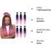 Pre-stretched Braiding Hair 26" Easy Braid 6 Packs Professional Kanekalon Synthetic Fiber Crochet EZ Braids Yaki Texture Braiding Hair Extensions (1B/Purple/Pink) 26 Inch (Pack of 6) T1B/Purple/Pink - Buy Online on GoSupps.com