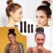 Cuhza 4-Piece Magical Hair Knot Set - Upgraded Hair Bun Maker Clips | Donut Styling Tool (2 Large 2 Small) - Perfect Hair Twist Curler & Holder (Brown) - Buy Online on GoSupps.com