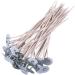 100pcs ECO Wicks for Soy Candles, 8 inch Pre-Waxed Candle Wick for Candle Making,Thick Candle Wick with Base