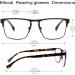 Buy 3 Pack Bifocal Reading Glasses | Square Metal Spring Hinge Sunglasses for Men & Women - 2.5x Magnification - Buy Online on GoSupps.com