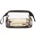 Clear Makeup Bags - Small Travel Cosmetic Bag Waterproof Transparent TSA Approved Toiletry Pouch for Women - Black - Buy Online on GoSupps.com