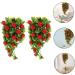 ABOOFAN 2pcs String Simulated Fruit Hanging Ornaments Garland Home Decor Hanging Teardrop Wreath Artificial Fruit Swag Artificial Hanging Fruit Simulation Fruit Fake Fruit Vine Rattan - Buy Online on GoSupps.com