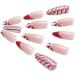 Vatocu Christmas False Nails - Short Red Press on Nails with Snowflakes, Elk, and Snowman Designs - 24pcs for Women and Girls - Buy Online on GoSupps.com