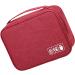Digital Gadgets Storage Bag Separate Storage Adjustable Portable Data Cable Storage Bag for Home (Black) (Wine Red) - Buy Online on GoSupps.com