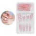Full Cover Pink Bow Press On Nails | Medium Length Ballerina Nail Art - International Shipping - Buy Online on GoSupps.com