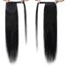 16" Wrap Around Ponytail Extension Human Hair #1 Jet Black (80g) - Buy Online on GoSupps.com
