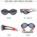 DUCO Baby Polarized Sunglasses with Strap | UV Protection for Newborn Toddler 0-24 Months | Flexible Infant Sunglasses 0-2 Years | Black Frame Red Temple - Buy Online on GoSupps.com