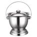 Chamber Pot with Lid 3.3L Stainless Steel Bedside Commode Bucket Potable Spittoon Metal Bedpan Urine Pots for Kids Adults Elder Patient Home Camping Car Travel